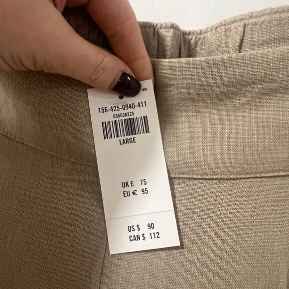 🏷 *NWT*✨ Abercrombie & Fitch Linen-Blend Ultra Wide-Leg Pant ✨ - Picture 2 of 8